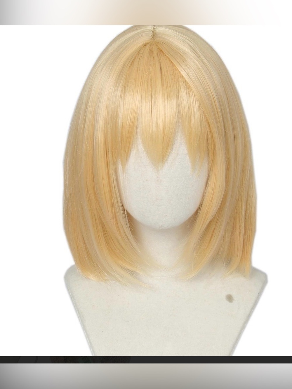 Linfairy Short Blonde Bob Cosplay Costume Wig Fancy Dress Costume for Men
